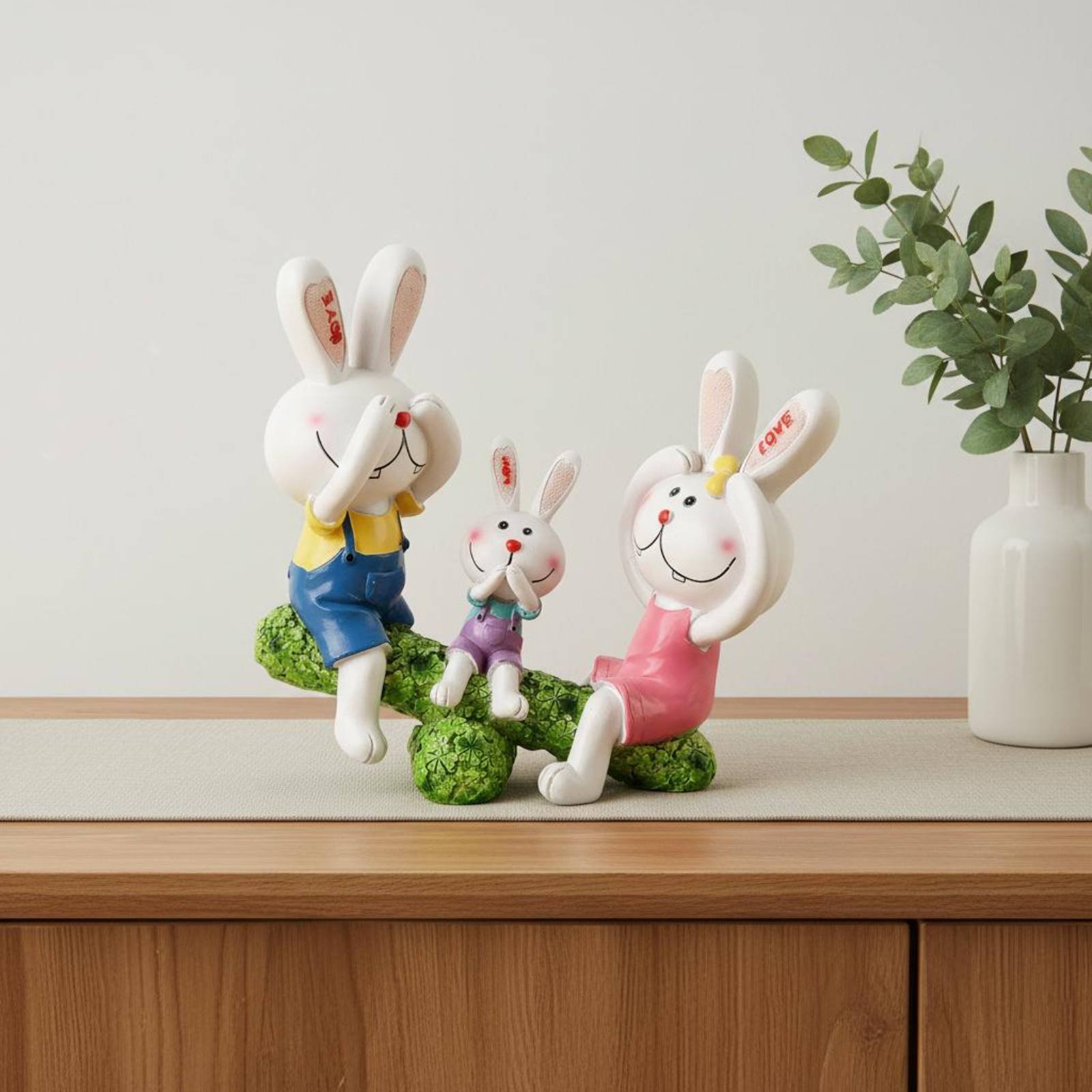 Resin Rabbit Statue European D - Home Decor Design Ideas 评论和价格