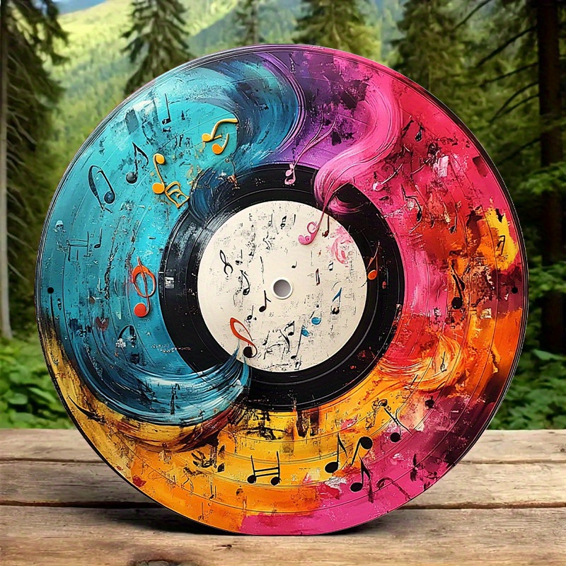 12-Inch Vibrant Vinyl Record A - Home Decor Theme 评论和价格