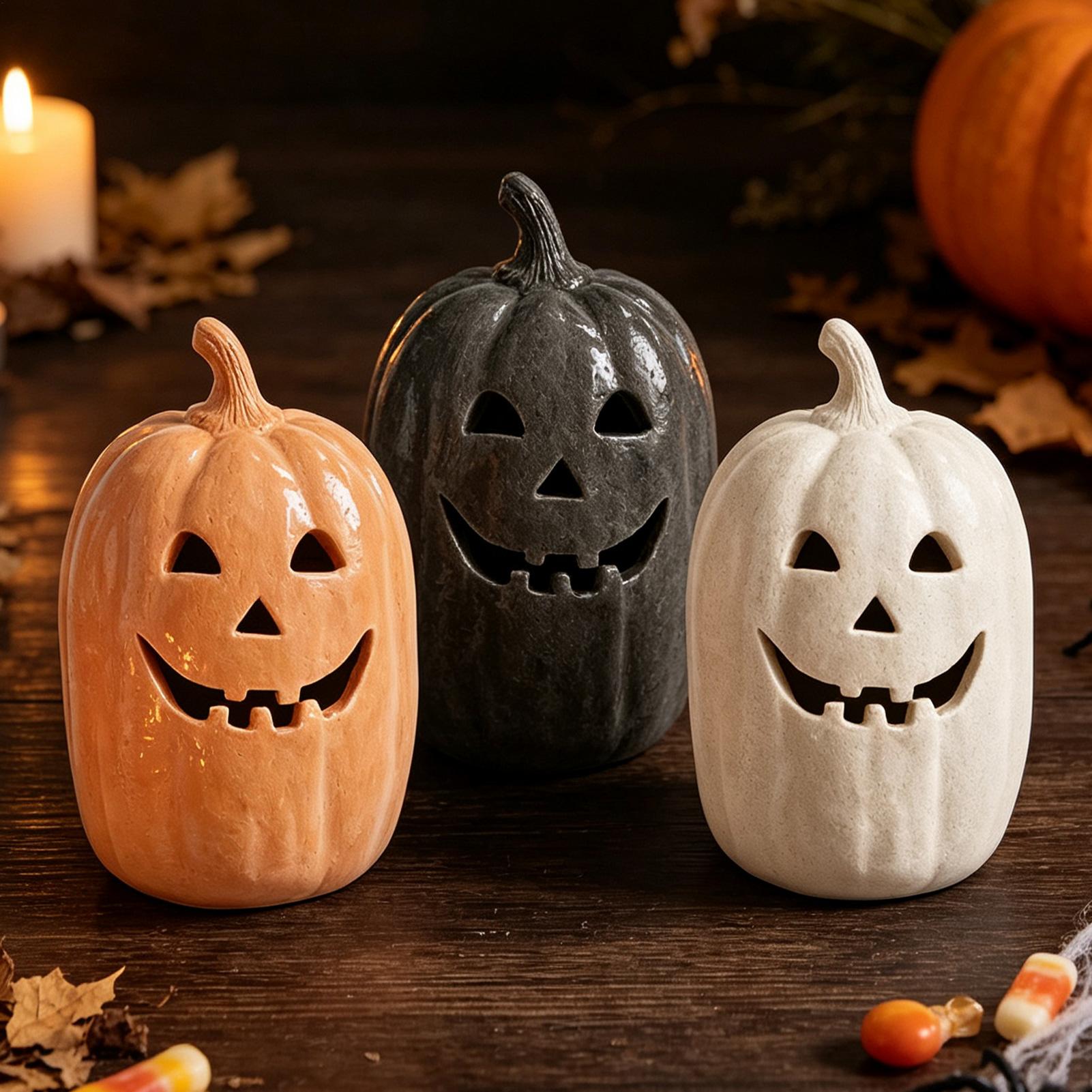 Halloween Pumpkins Crafts Resi - Home Decor Resin 评论和价格