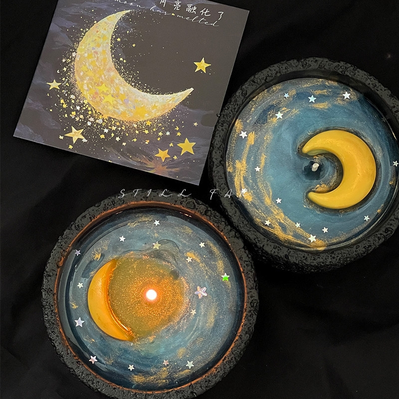 Melting Moon Scented Candle Ha - Home Decor Aesthetic 评论和价格