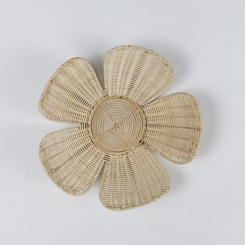 Nordic Woven Rattan Flower Wal - Home Decor Rattan 评论和价格