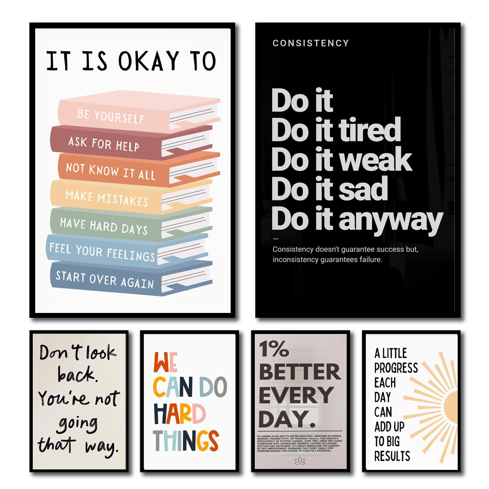 No frame 1pc Inspirational Quo - Home Decor Quotes Ideas 评论和价格