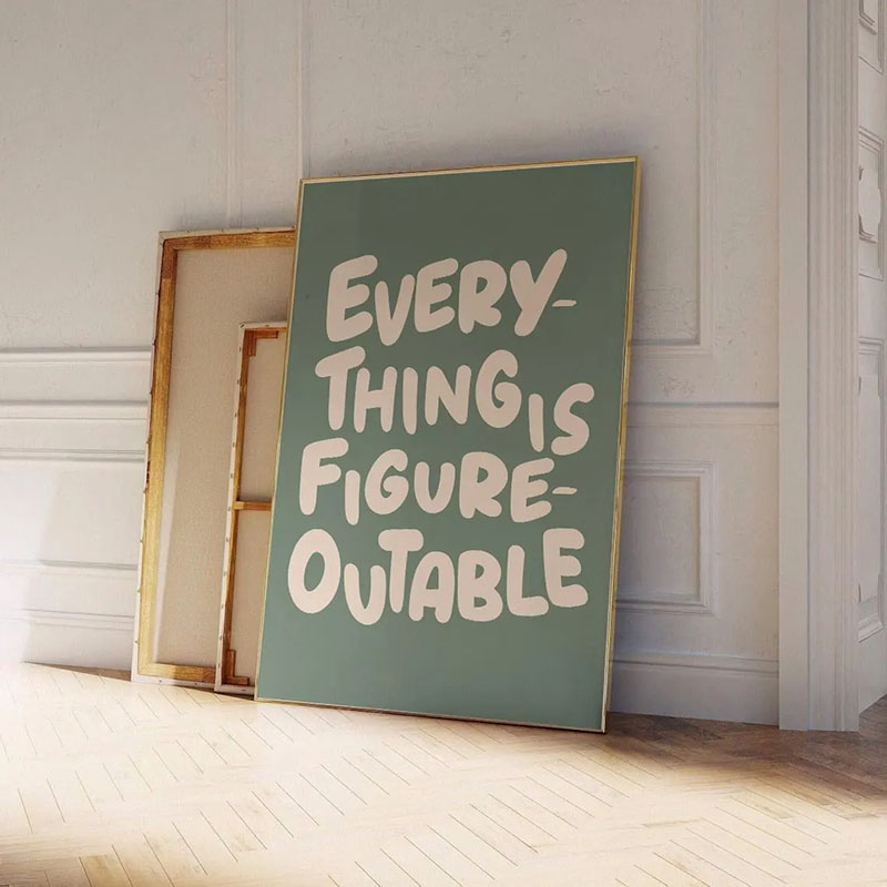 No frame 1pc Inspirational Quo - Home Decor Quotes Ideas 评论和价格