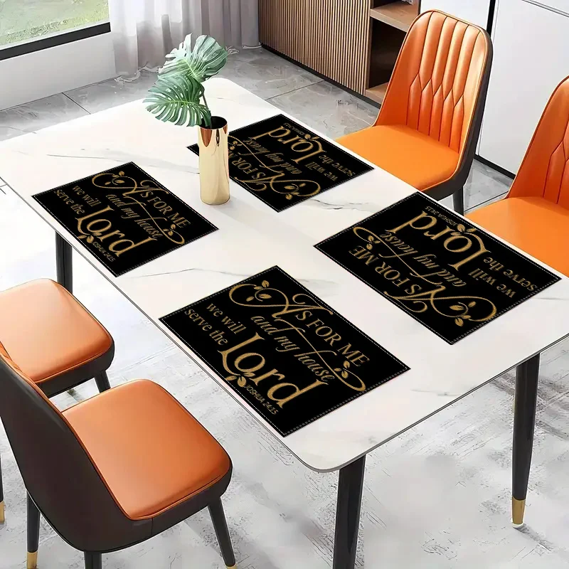4Pcs Inspirational Linen Place - Home Decor Quotes Ideas 评论和价格
