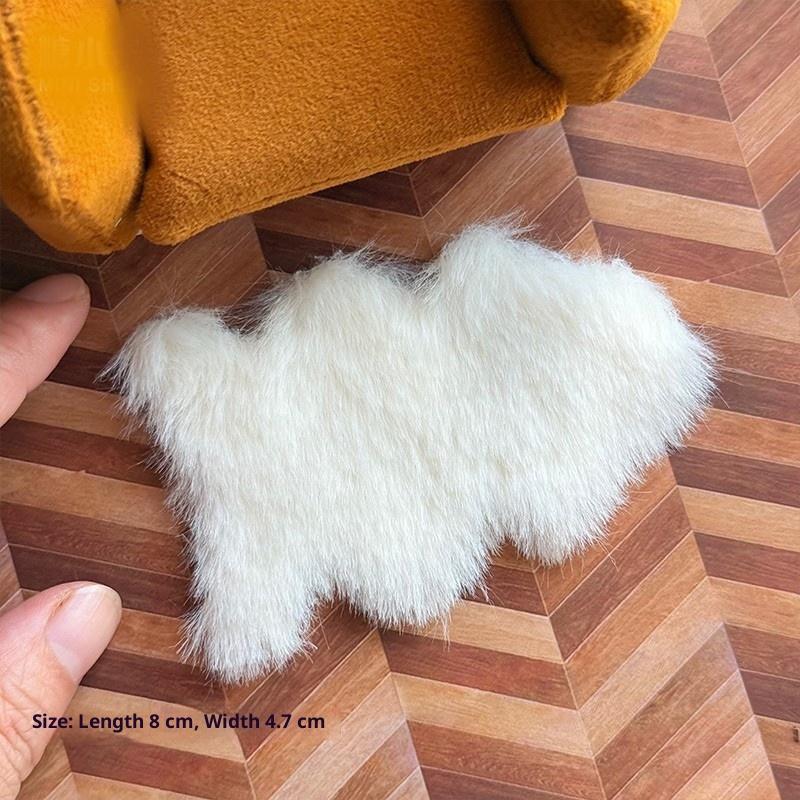 1/12 Dollhouse Imitation Sheep - Cowhide Rug Faux 评论和价格