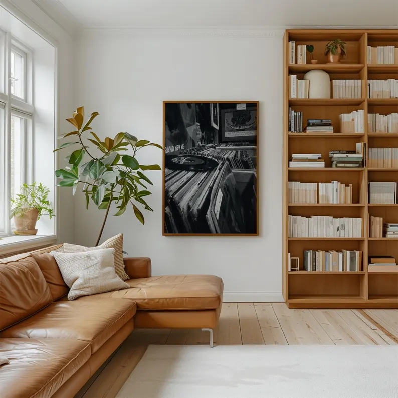 Modern Vinyl Record Store Blac - Home Decor White 评论和价格