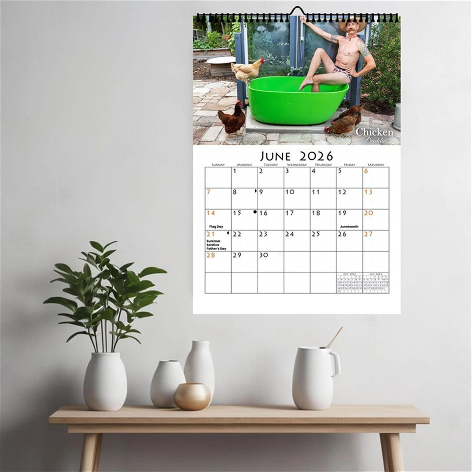 2026 Funny Chicken Daddy Wall  - Home Decor White 评论和价格