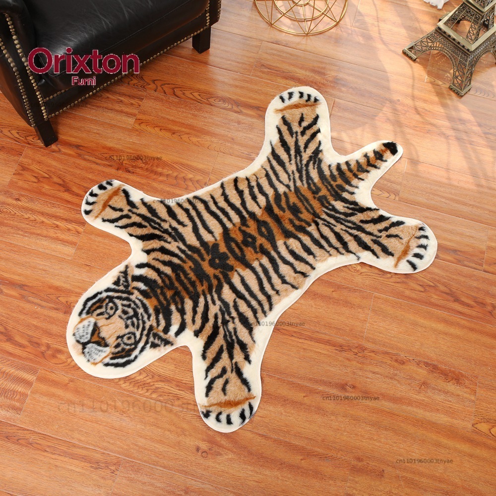 Tiger Printed Rug Cow Leopard  - Cowhide Rug Faux 评论和价格