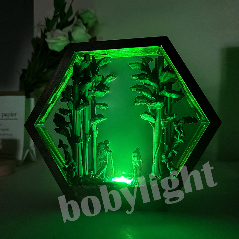 Hiker Figure Table Resin Lamp  - Home Decor Resin 评论和价格