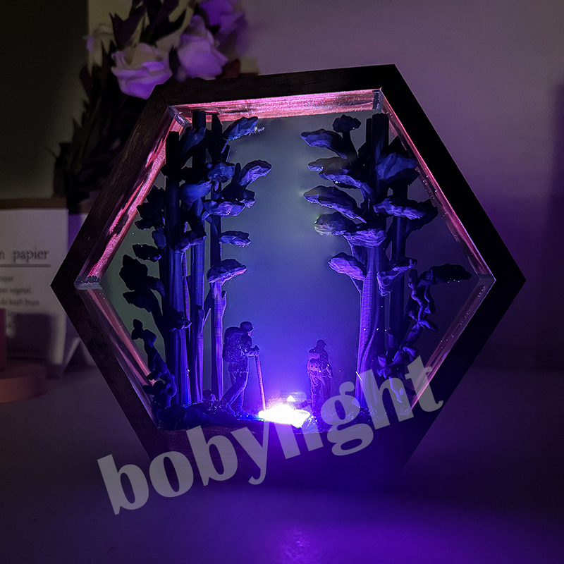 Hiker Figure Table Resin Lamp  - Home Decor Resin 评论和价格