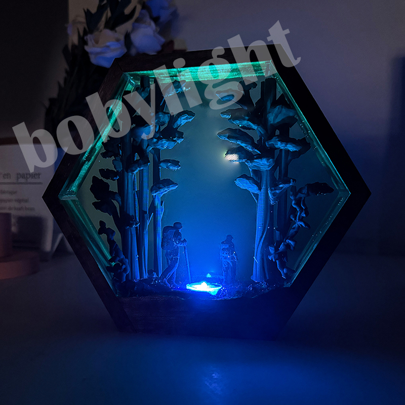 Hiker Figure Table Resin Lamp  - Home Decor Resin 评论和价格