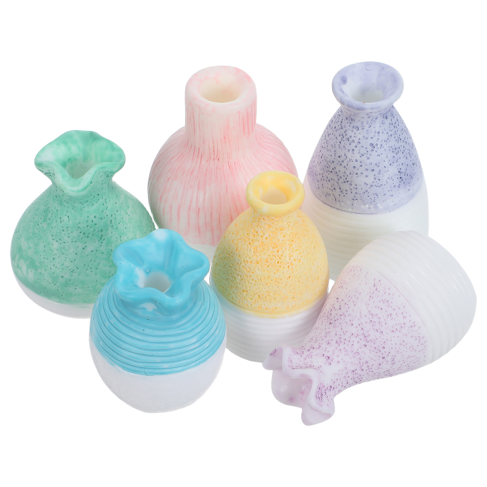 6Pcs Miniature Vase Resin Micr - Home Decor Resin 评论和价格
