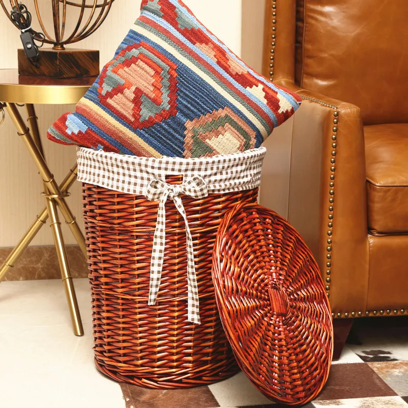 Rattan Hamper Stylish Laundry  - Home Decor Rattan 评论和价格