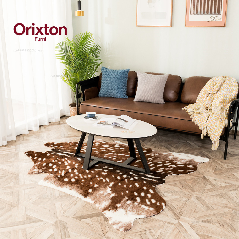 Fashion Hot Faux Deer Printed  - Cowhide Rug Faux 评论和价格