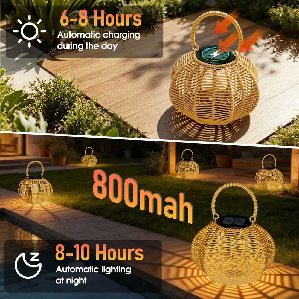 Rattan Solar Ambient Light For - Home Decor Rattan 评论和价格