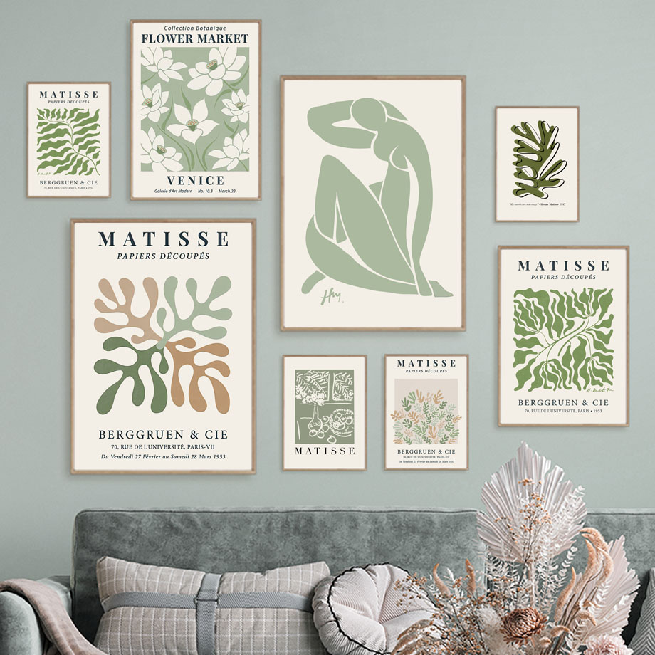 Minimalism Abstract Woman Post - Home Decor Green 评论和价格