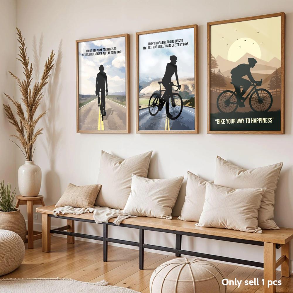 Cycling Motivation Quote Art P - Home Decor Quotes Ideas 评论和价格
