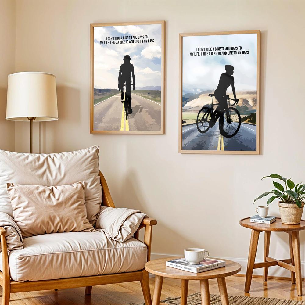 Cycling Motivation Quote Art P - Home Decor Quotes Ideas 评论和价格