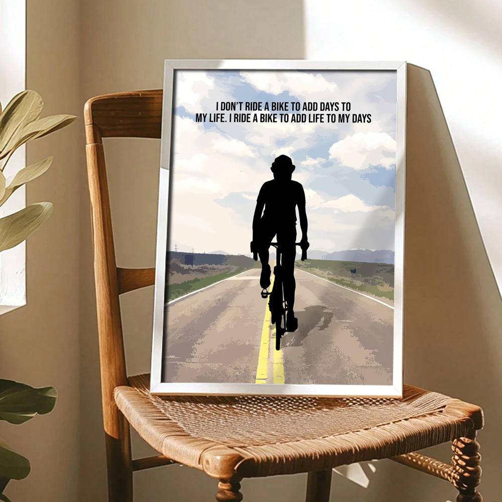 Cycling Motivation Quote Art P - Home Decor Quotes Ideas 评论和价格