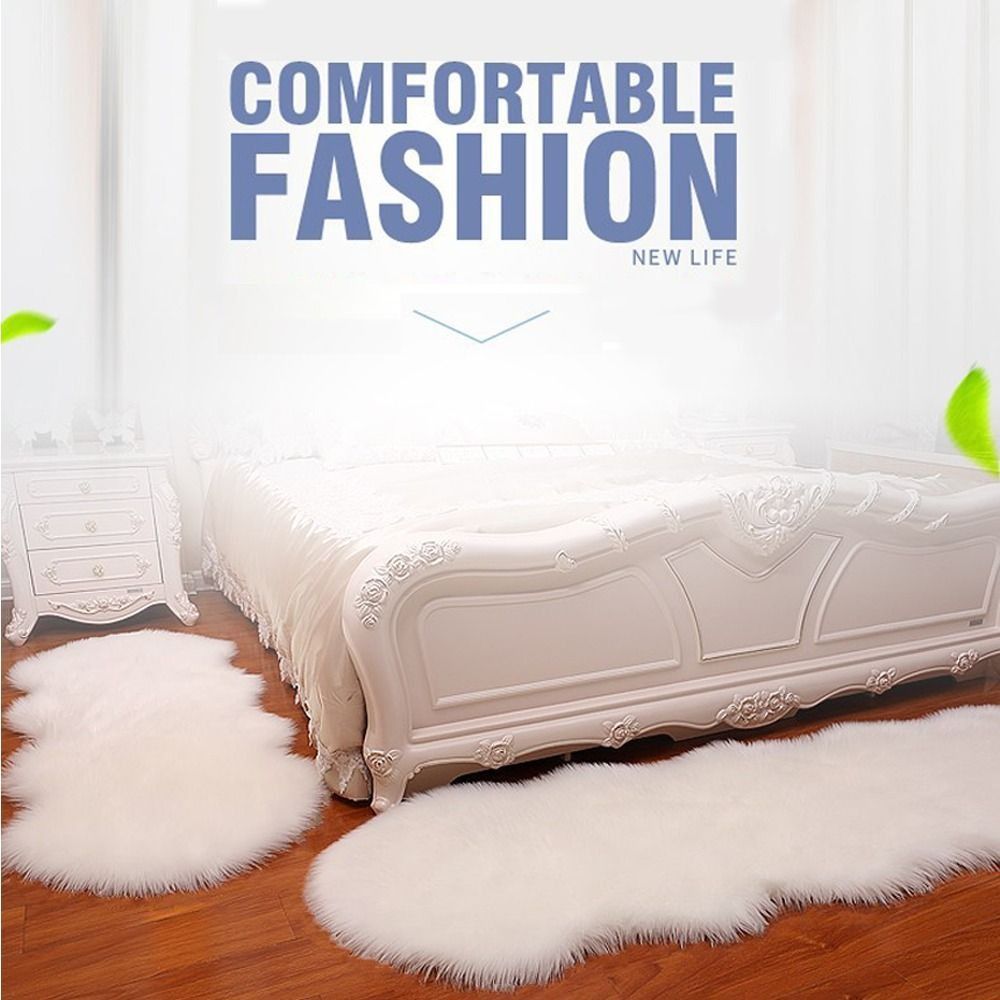 Imitation Wool Washable Fluffy - Cowhide Rug Faux 评论和价格