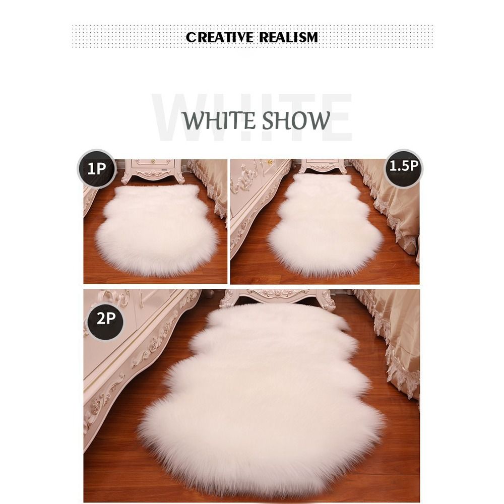 Imitation Wool Washable Fluffy - Cowhide Rug Faux 评论和价格