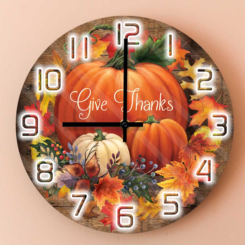 Give Thanks Blessed Wall Clock - Home Decor Design Ideas 评论和价格