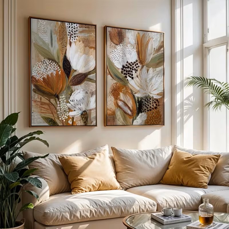 Retro 2pcs Posters Bohemian St - Home Decor Minimalist Style 评论和价格