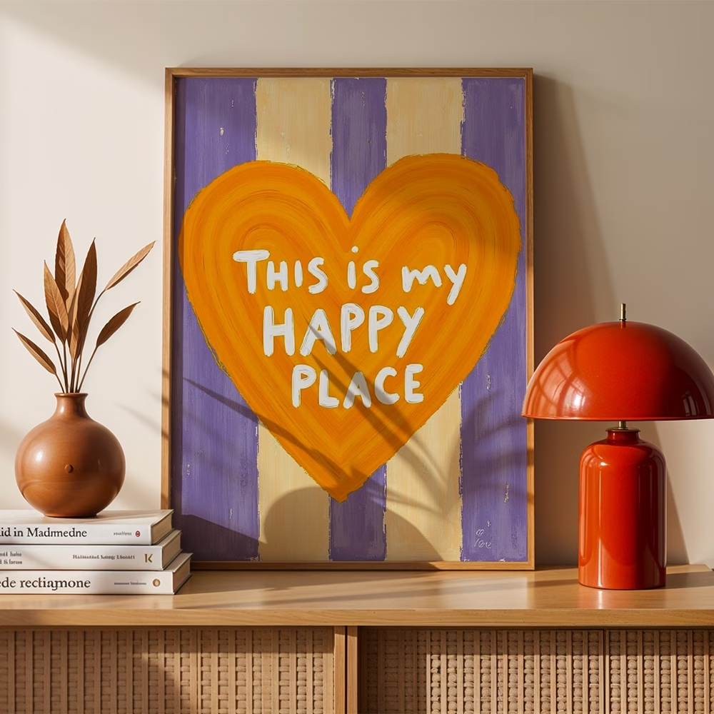 Modern,Retro This Is My Happy  - Home Decor On Wall 评论和价格