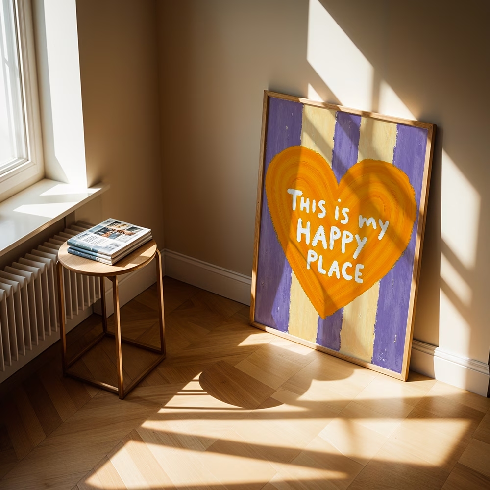 Modern,Retro This Is My Happy  - Home Decor On Wall 评论和价格