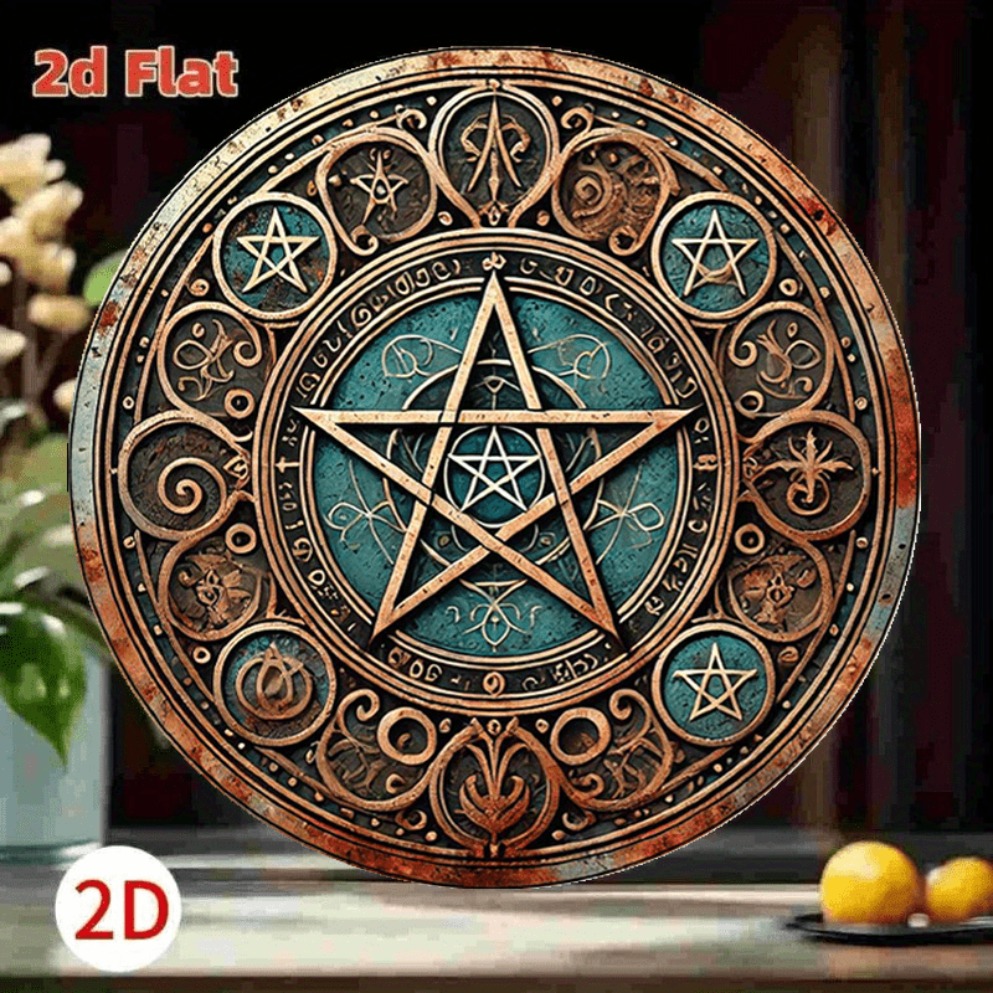 Vintage Wiccan Pentagram Metal - Home Decor Enthusiast 评论和价格