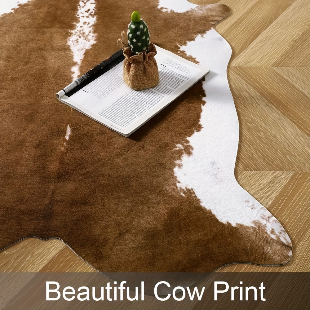 American Style Faux Fur Cowhid - Cowhide Rug Faux 评论和价格