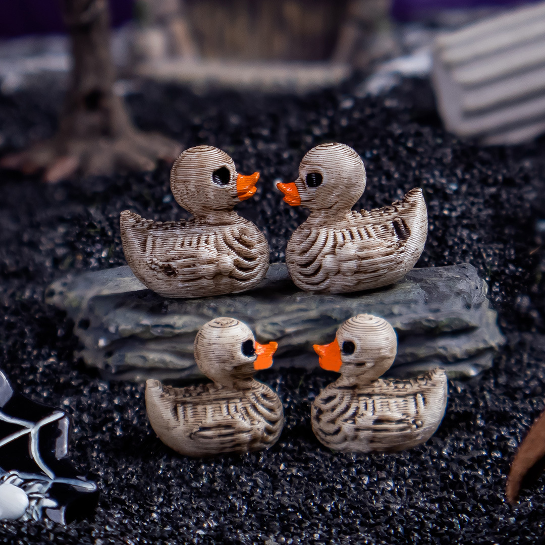 Gothic Skull Ducks Resin Ornam - Home Decor Resin 评论和价格