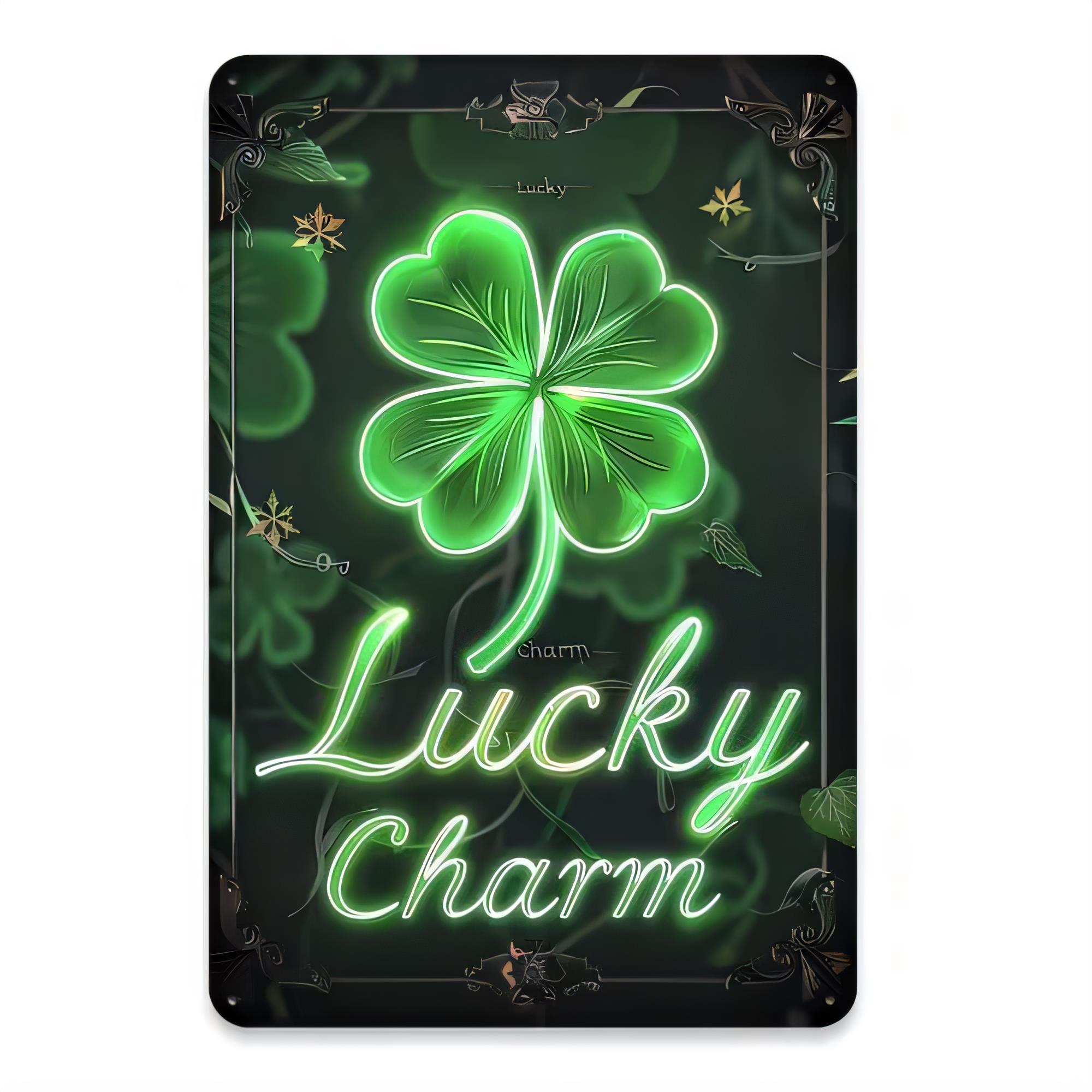 Tin Sign Lucky Charm St Patric - Home Decor Green 评论和价格
