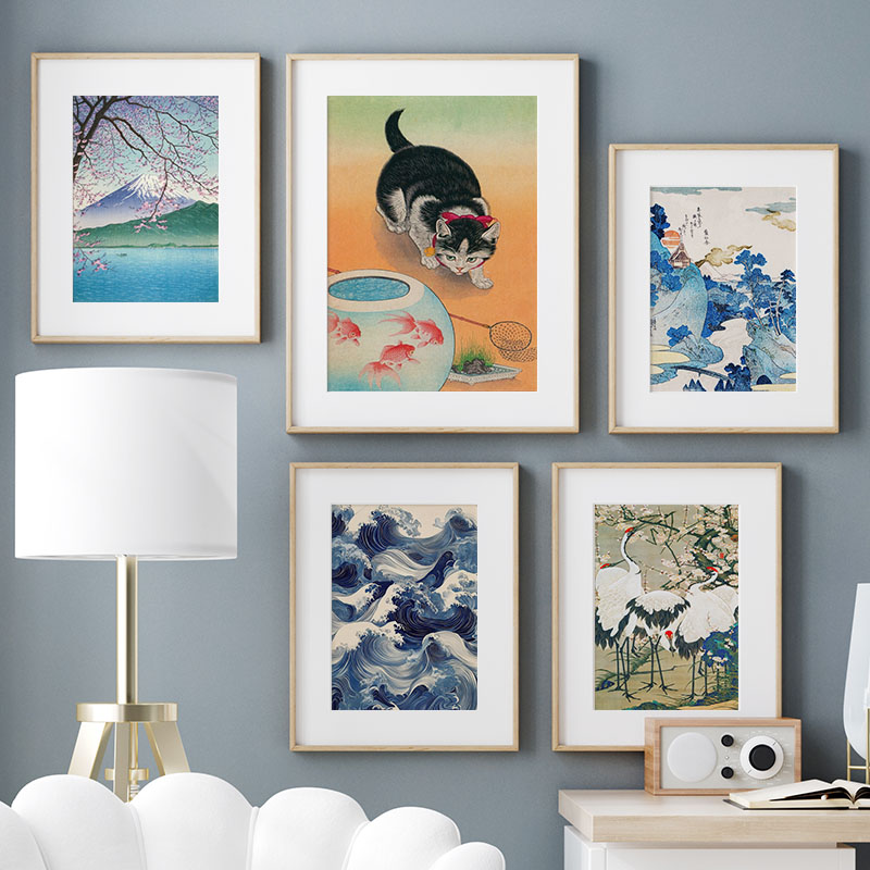 Japanese Katsushika Hokusai Ca - Home Decor Japandi 评论和价格