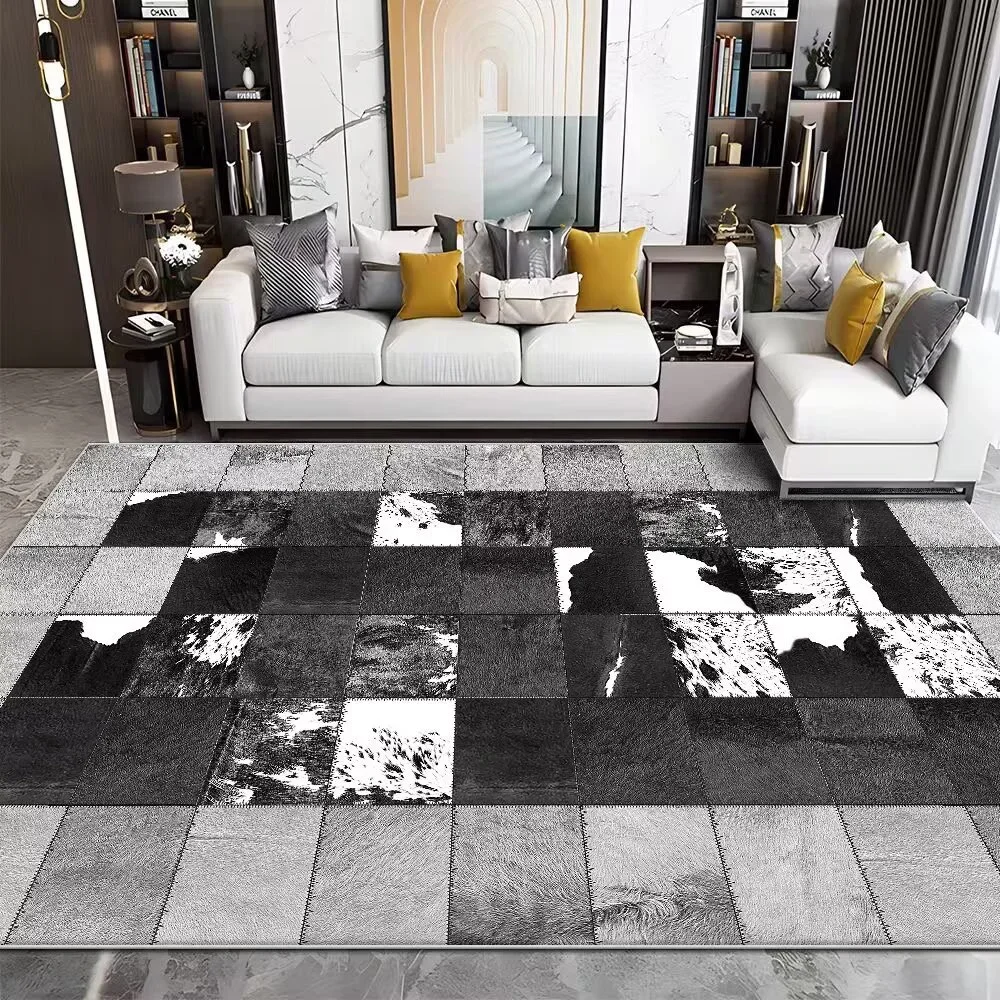 Modern Imitation Cowhide Luxur - Cowhide Rug Faux 评论和价格