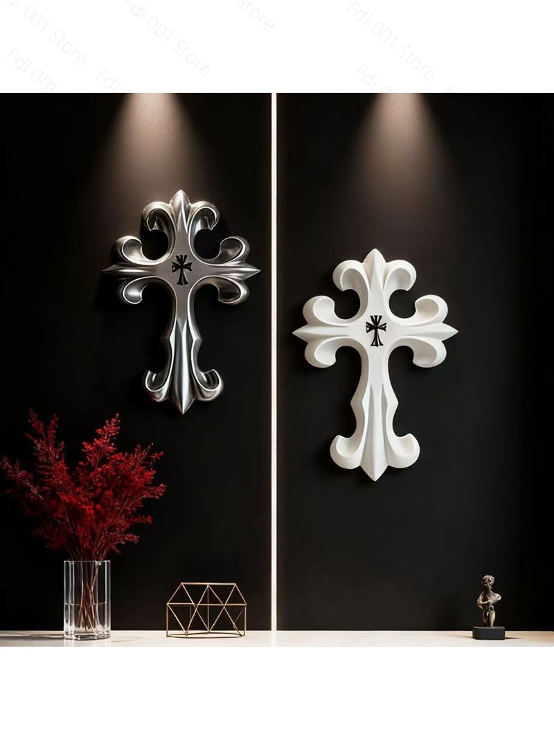 Nordic black and white cross w - Home Decor White 评论和价格