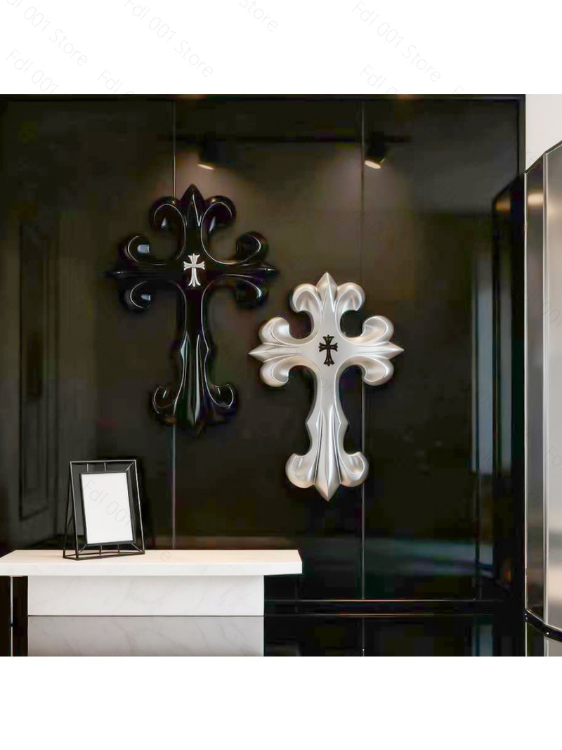 Nordic black and white cross w - Home Decor White 评论和价格