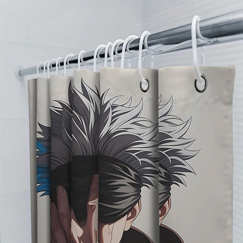 Anime Style Shower Curtain Uni - Home Decor Design Ideas 评论和价格