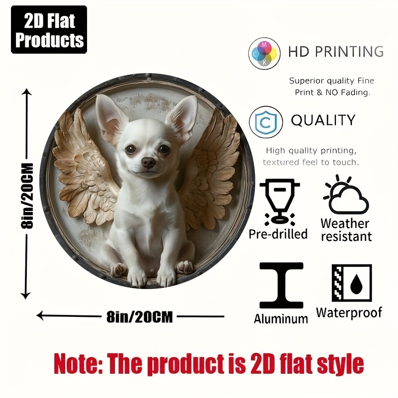 2D Flat, 1pc, Chihuahua Theme, - Home Decor Theme 评论和价格