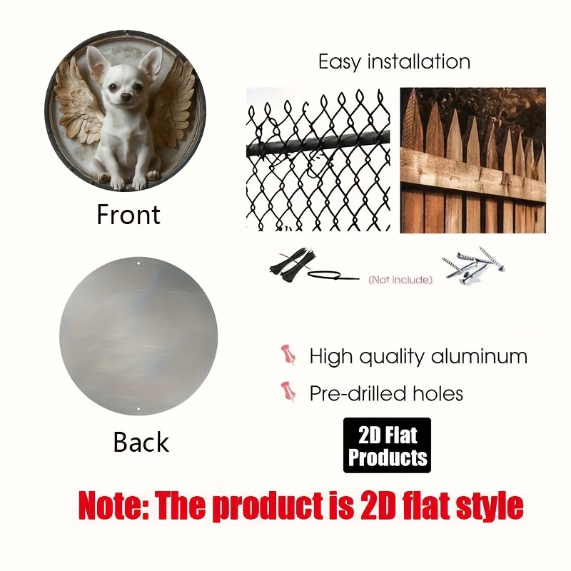 2D Flat, 1pc, Chihuahua Theme, - Home Decor Theme 评论和价格
