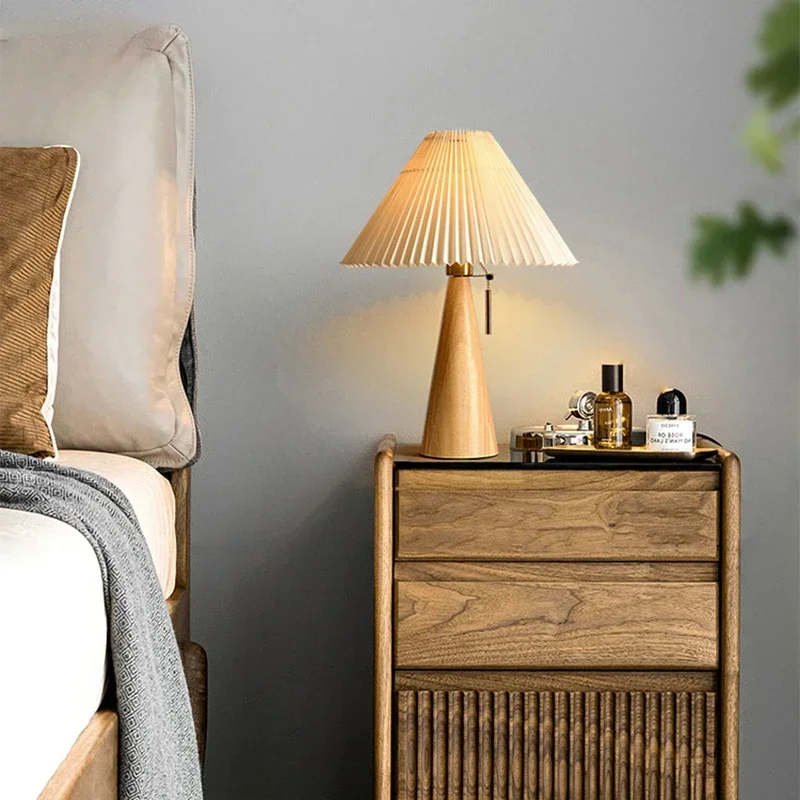 Retro Pleated Table Lamp Nordi - Home Decor Lighting 评论和价格