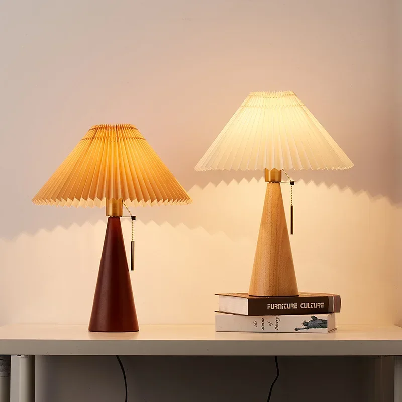 Retro Pleated Table Lamp Nordi - Home Decor Lighting 评论和价格