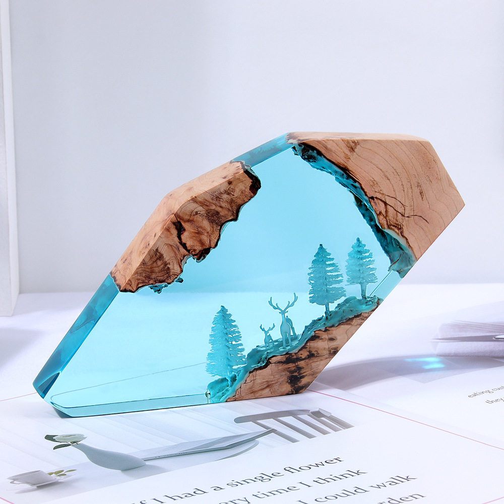 Forest Fairy Deer Desktop Art  - Home Decor Resin 评论和价格