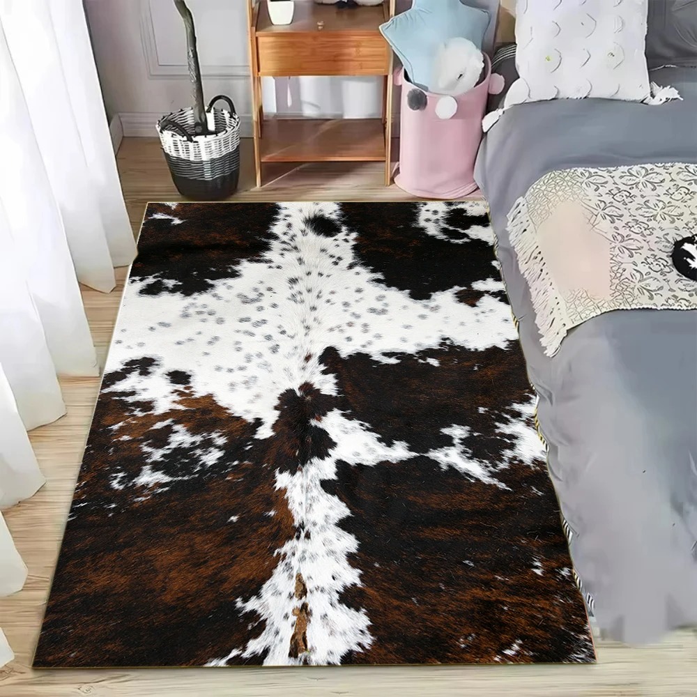 Faux Cowhide Pattern Area Rug  - Cowhide Rug Faux 评论和价格