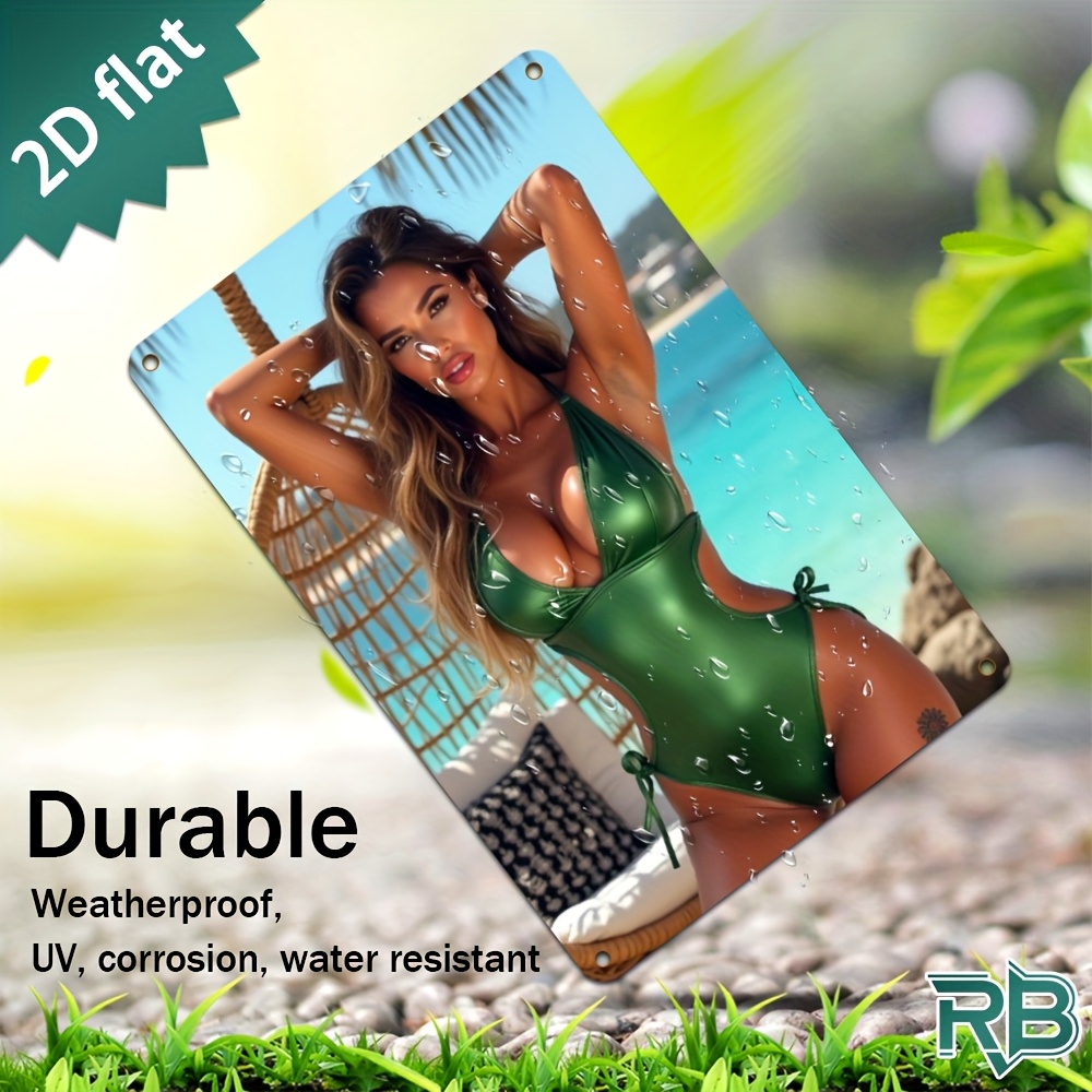 Vintage Green Swimsuit Beach G - Home Decor Green 评论和价格