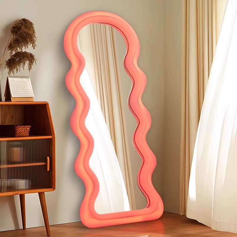 Korean Style Light Mirror Wavy - Home Decor Minimalist Style 评论和价格