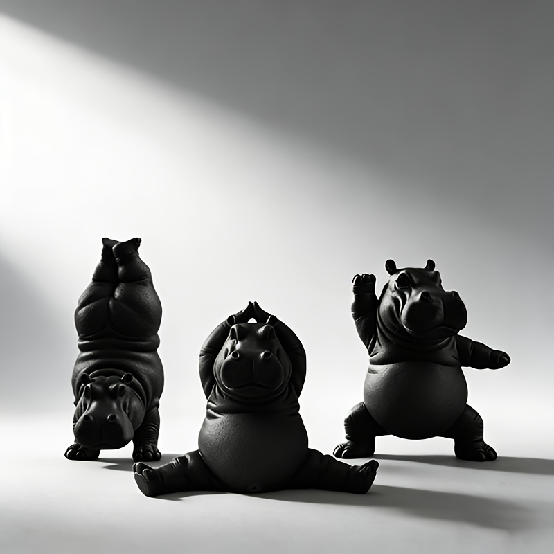 1 X Hippo Statue Ornament - Du - Home Decor Enthusiast 评论和价格