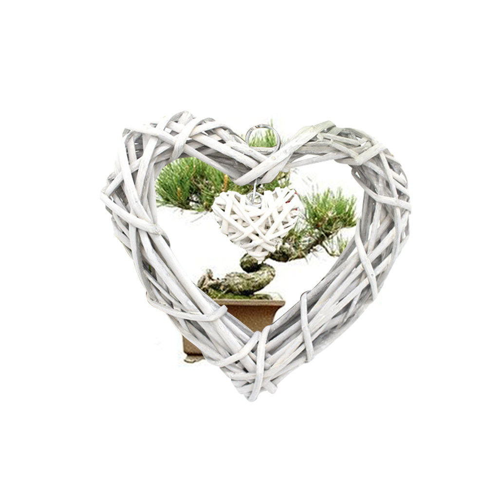 Rustic Love Heart Hanging Craf - Home Decor Rattan 评论和价格