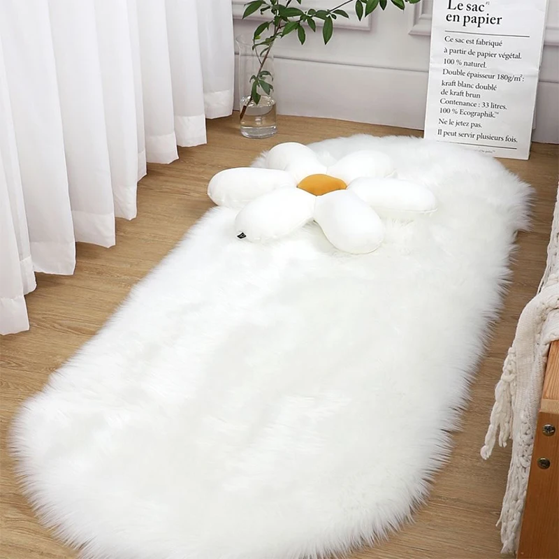 Luxury Faux Fur Rug Large Soft - Cowhide Rug Faux 评论和价格