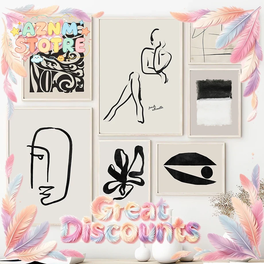 Minimalist Abstract Line Figur - Home Decor Minimalist Style 评论和价格